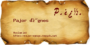 Pajor Ágnes névjegykártya